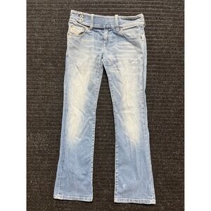 Diesel Cherone Slim Jeans Light Wash Blue Denim Made in Italy Womens Size 28